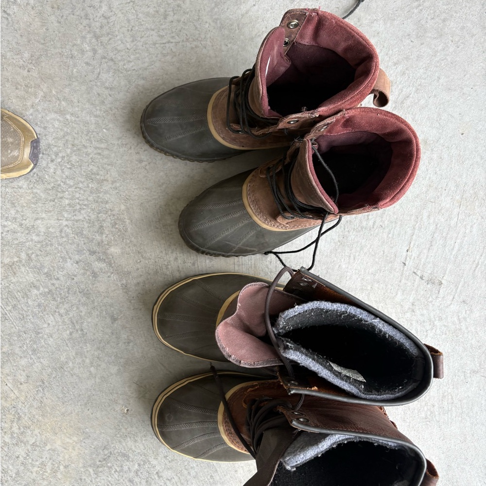 Sorel Brown and Blue Rain & Snow Boots with Rugged Design